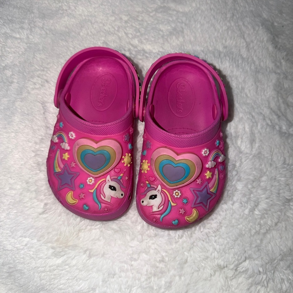 Sketchers light up Kids Pink Unicorn Clogs size C6